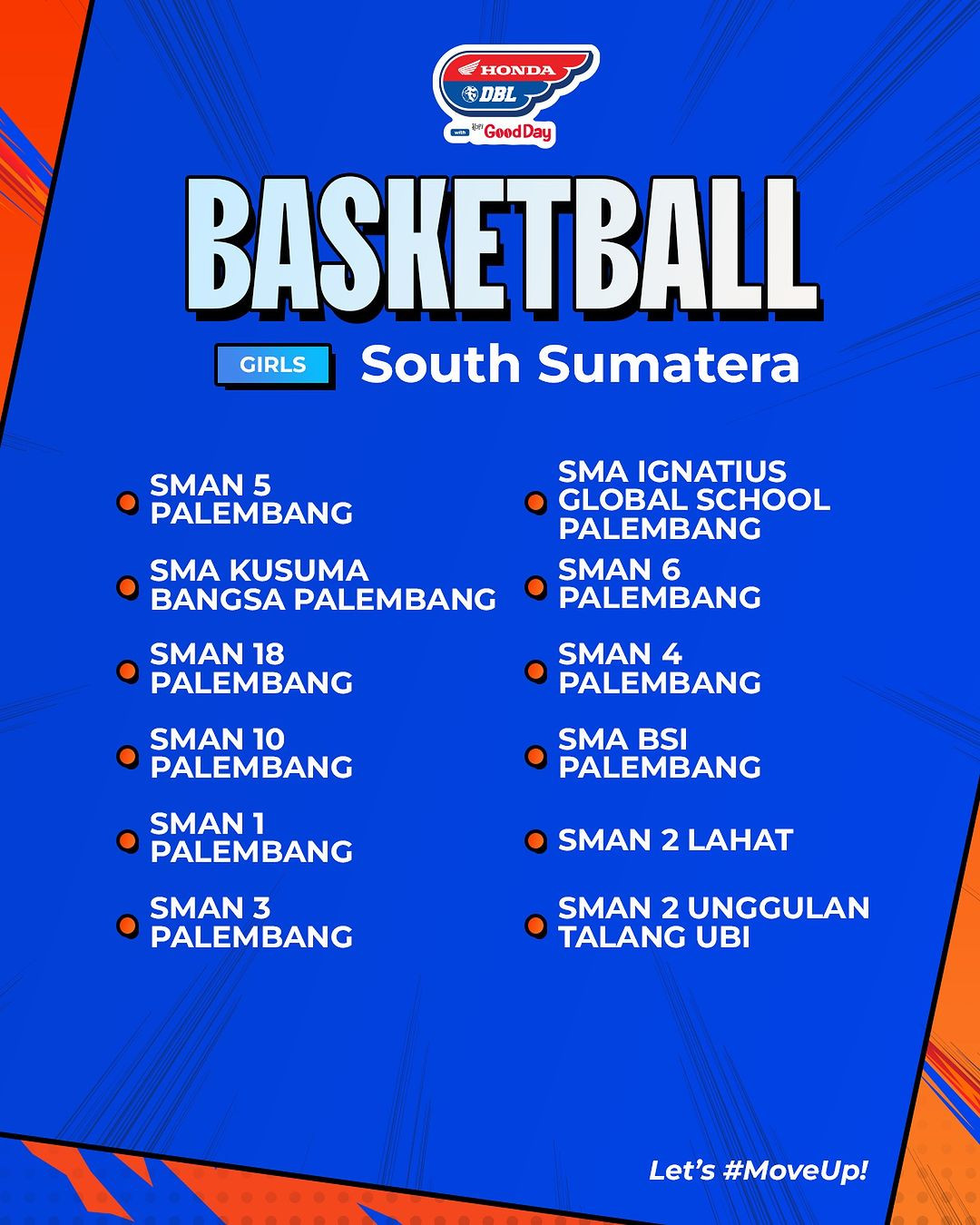 Sah! Berikut Daftar Sekolah yang Bertanding di DBL Palembang 2024!