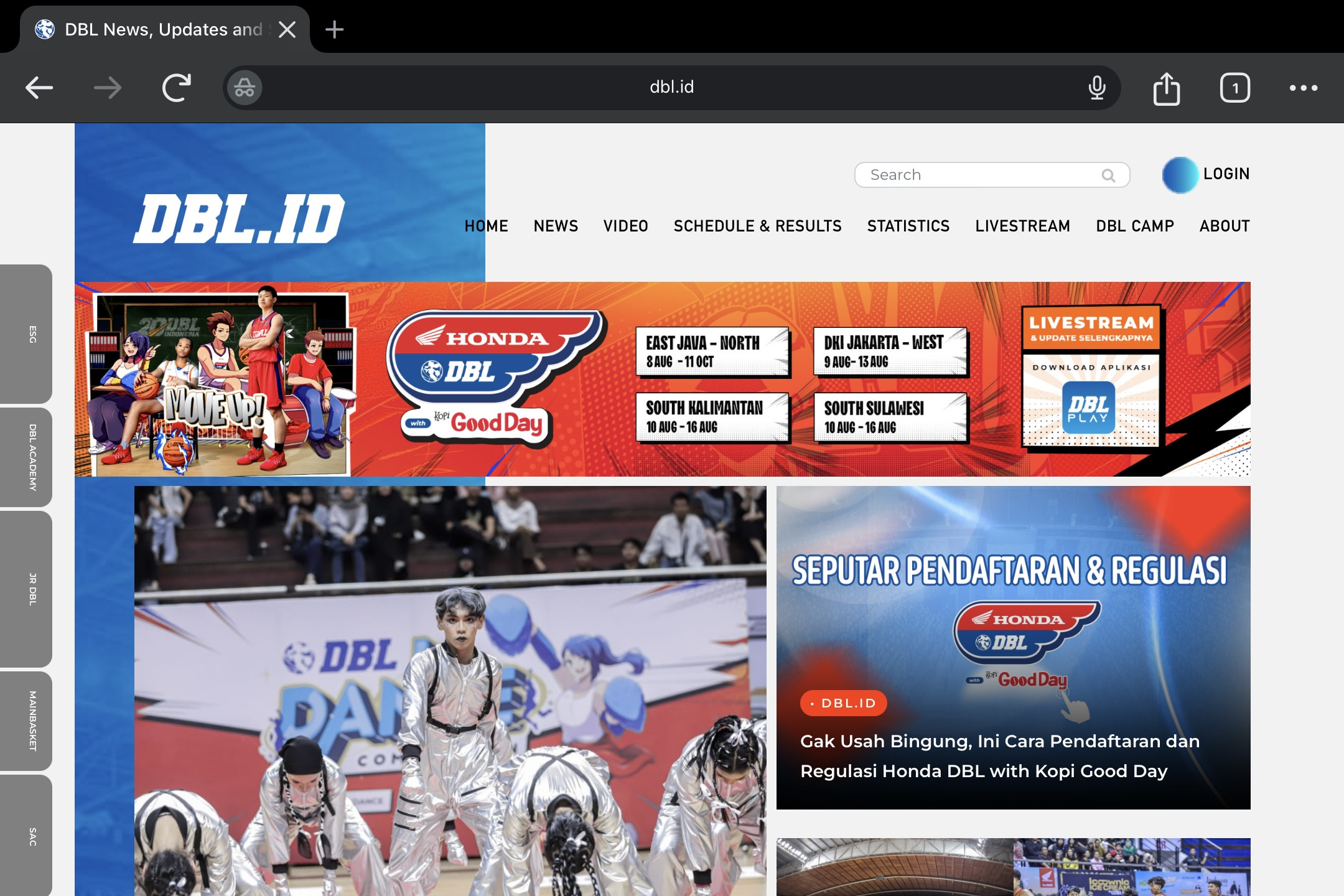 Cara Cek Klasemen DBL Surabaya