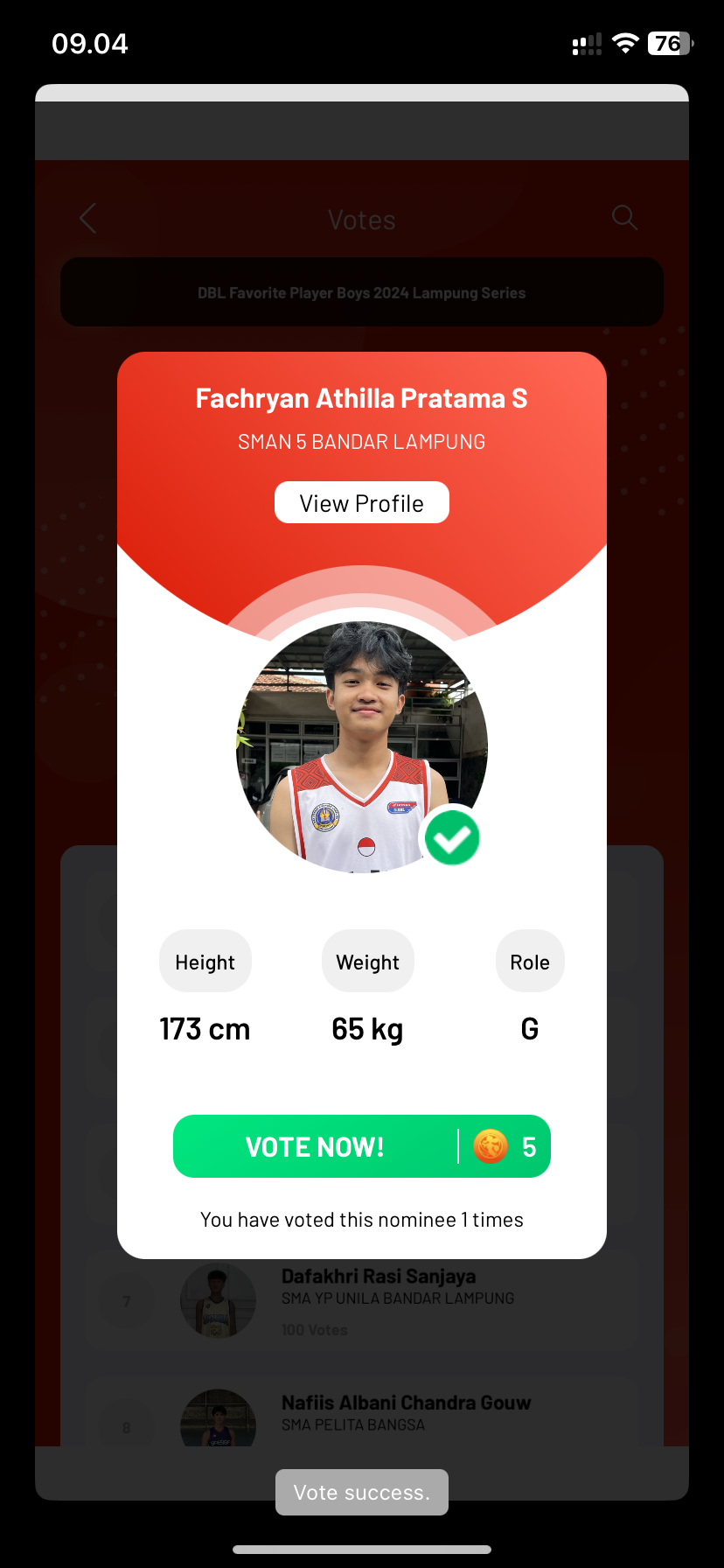 DBL Favorite 2024 Lampung